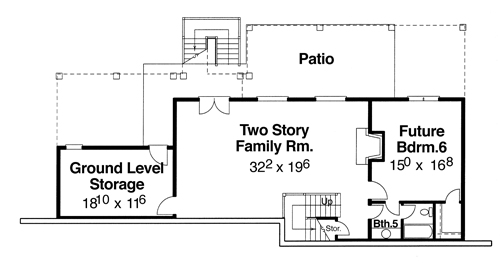Ground Level image of TIMBERLAKE-B House Plan